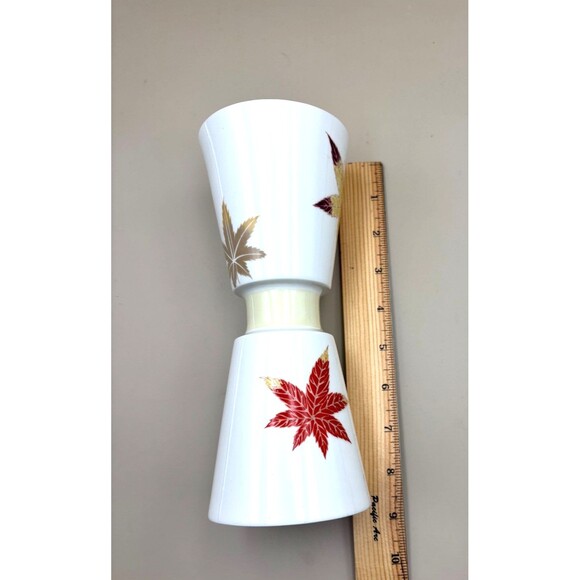 Vintage MCM Noritake Bone China Nippon Toki Kaisha Maple Leaf Handpainted Vase - Picture 3 of 8